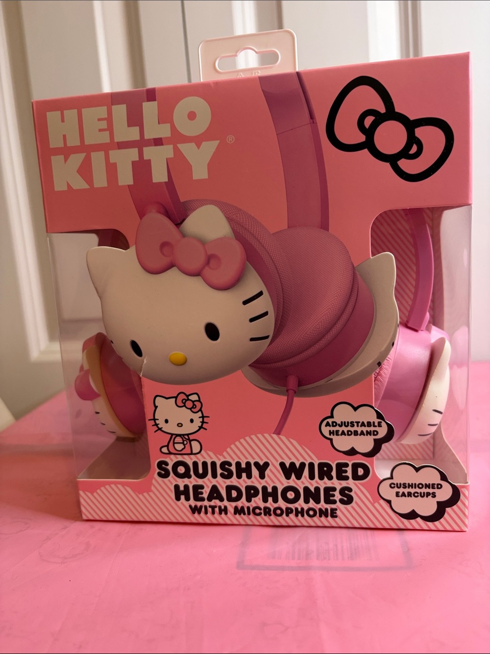 Hello Kitty Pink Over-Ear Squishy Character Headphones